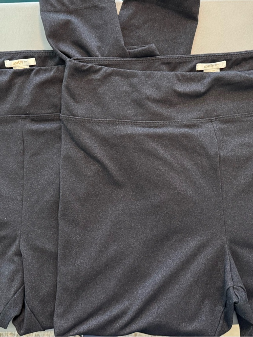 Matty M Charcoal Gray Stretch Leggings XXL Lot of 2